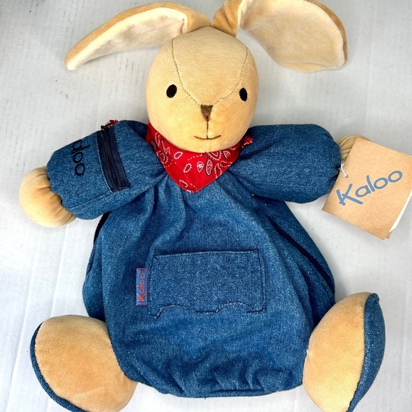 Vintage 1998 Kaloo Rabbit Denim Backpack - Picture 10 of 14